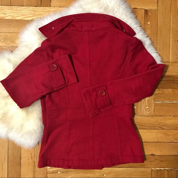 Short Red Forever 21 Double-Breasted Coat - Picture 3 of 3